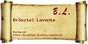Brösztel Levente névjegykártya
